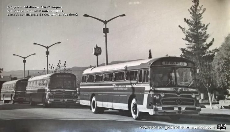 Mercedes-Benz O 317 - DIC - Valles de Punilla
[url=https://bus-america.com/galeria/displayimage.php?pid=47592]https://bus-america.com/galeria/displayimage.php?pid=47592[/url]

Valles de Punilla, interno 6 [derecha]


Fotografía: Adalberto Tito Nogues
Colección y gentileza: Ramiro Nogues

"Las siguientes fotografías, tomadas por Adalberto "Tito" Nogues, corresponden a las unidades de la empresa transporte de capitales locales "Valles de Punilla" que realizaba el trayecto Cosquín-Buenos Aires por ruta 8 a principios de los 60s. Esta empresa pertenecía, entre otros, a los Sres Ramirez, Martino, y Somoza, vecinos de Cosquín. La misma operó hasta fines de los 60 cuando fue lamentablemente vendida a la empresa Cacorba, hoy desaparecida." (Ramiro Nogues)
