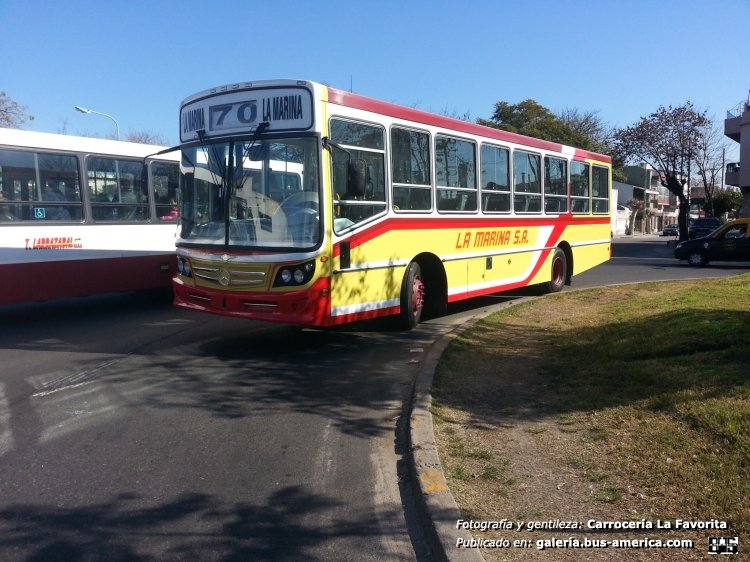 Mercedes-Benz OF 1418 - La Favorita Favorito GR - La Marina
http://galeria.bus-america.com/displayimage.php?pid=37575

Fotografía y gentileza: Carrocería La Favorita
Extraídas de facebook.com
