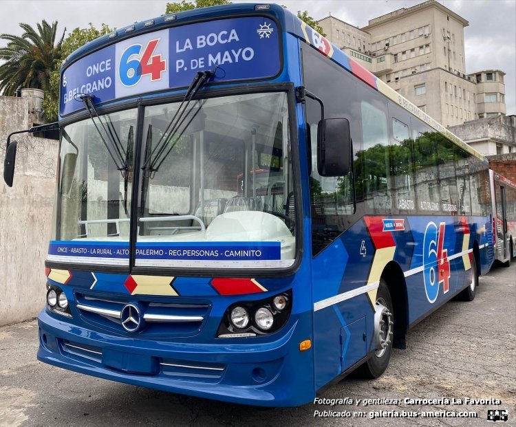 Mercedes-Benz OH 1621 L SB - La Favorita Favorito GR - Vuelta de Rocha
[url=https://bus-america.com/galeria/displayimage.php?pid=49933]https://bus-america.com/galeria/displayimage.php?pid=49933[/url]

Línea 64 (Buenos Aires), interno 4

Fotografía y gentileza: Carrocerías La Favorita
