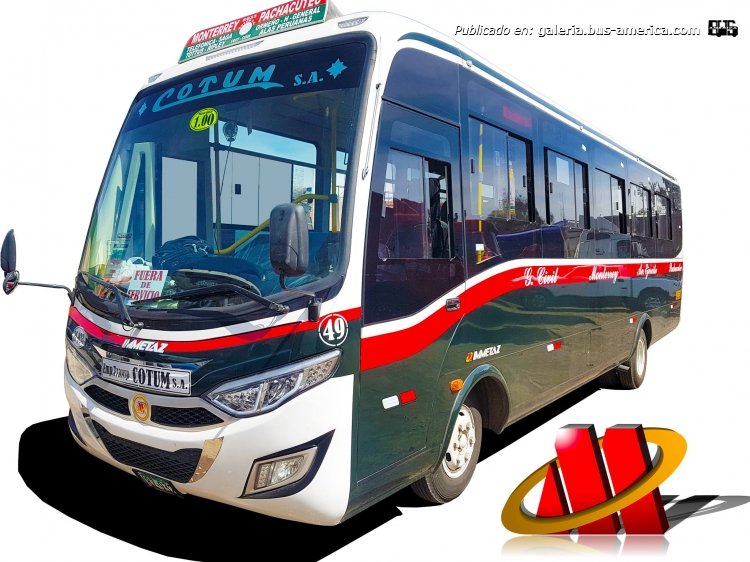 Mitsubishi Fuso - Immetaz - COTUM
V8Z-923
http://galeria.bus-america.com/displayimage.php?pid=44393

Líneas A & B (Arequipa), unidad 49

Fotografía: IMMETAZ
Extraído de: Immetaz en facebook.com
