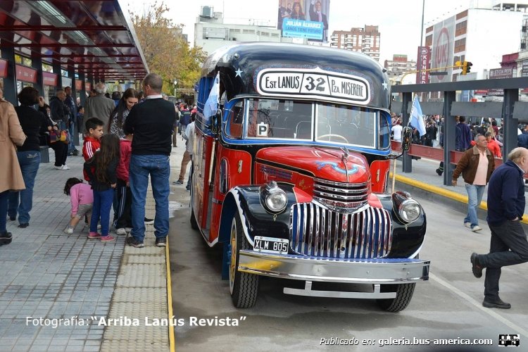 Chevrolet (G.M.C.) - Costa Rica - El Puente
C 526623 - XLM 805
Línea 32 - Interno 1
Unidad restaurada de la empresa El Puente

Fotografía publicada en el facebook "Arriba Lanús Revista"

http://galeria.bus-america.com/displayimage.php?pid=28250
http://galeria.bus-america.com/displayimage.php?pid=41138
