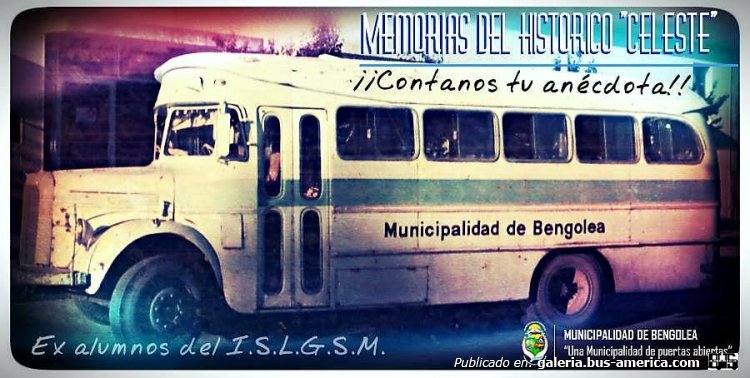 Mercedes-Benz L 312 - La Porteña - Municipalidad de Bengolea
Fotografía: Autor desconocido
Publicada en el facebook "Municipalidad de Bengolea"
