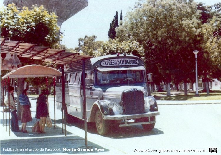 Mercedes-Benz L 312 - Mitre - Expreso Monte Grande
Línea 501 - Interno 13

Fotografía publicada en el grupo de Facebook "Monte Grande Ayer"
