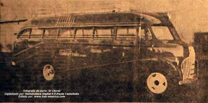 Brandolini Hnos. y Tacca - Exp. Ciudad de Posadas
Una nueva carrocería! ... de 1943
Dedicado a Peco que por suerte salio bien de su operación

Fotografía publicada en Diario: El Litoral (de Santa Fé, 19 de junio de 1943)
Extraída de: http://www.santafe.gov.ar/hemerotecadigital/diario/19972/?page=5
Gentileza: Christina Del Manya

-Primera unidad de la carrocería BRANDOLINI Hnos. y TACCA
-Primera de las dos unidades carrozadas para la inauguración el 22 de junio de 1943, del servicio de la empresa Ciudad de Posadas, 
Con salida a las 7:40 desde Resistencia
y horario de retorno 7:00 desde Posadas
