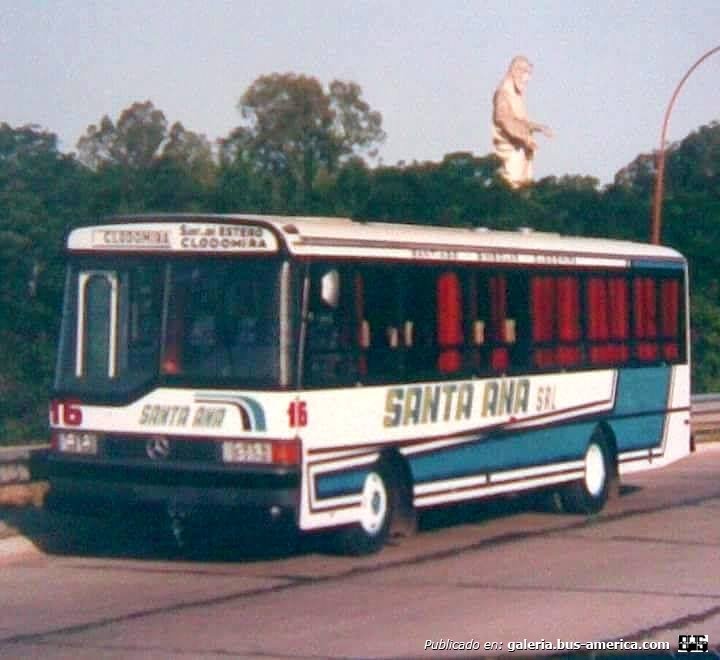 Mercedes-Benz OF 1214 - Supercar - Santa Ana
Línea Santiago del Estero-Clodomira - Interno 16

Fotografía: William Alfonso Umlandt 
Publicada en el grupo de facebook "‎Fierros Oxidados"
