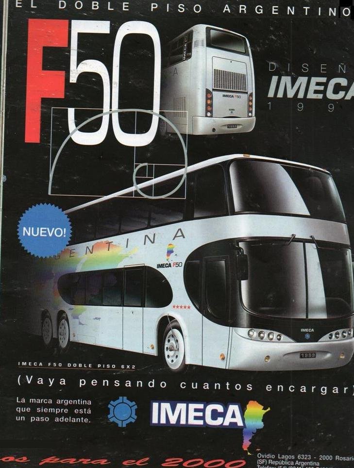 IMECA F50 "El doble piso argentino"
Publicidad también extraída de la revista El Transportista de 1999.
Palabras clave: IMECA F50