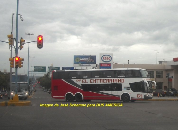 Scania K 113 - Marcopolo GV Paradiso 1800 DD (en Argentina) - El Entrerriano 
El Entrerriano (Entre Ríos), Interno 64

Fotografía panorámica de las Cinco Esquinas de Paraná         
