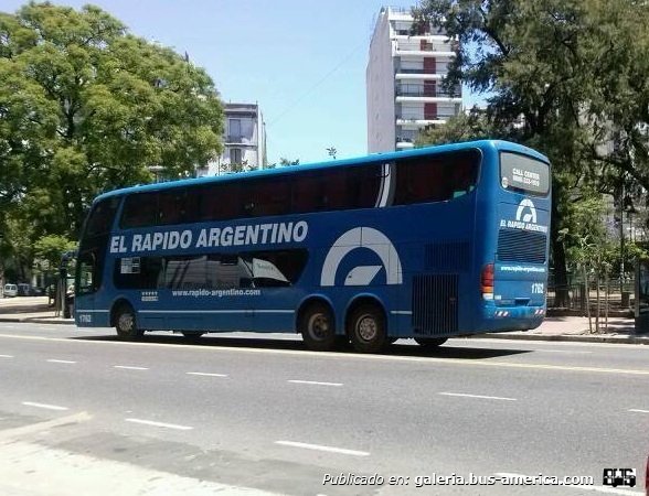 Volvo B 12 R - Marcopolo (en Argentina) - El Rápido Argentino
Interno 1782
El Rápido Argentino-Parque Lezama 1 de Diciembre 2015
