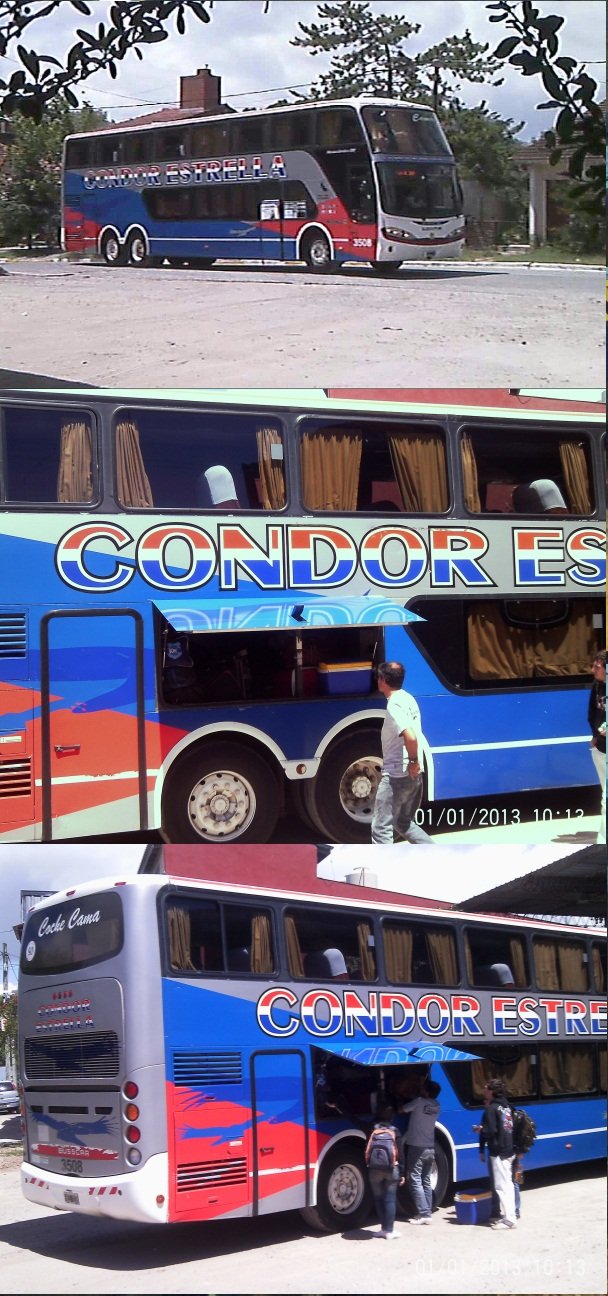 Mercedes-Benz O-500RSD - Busscar PanorâmicoDD (en Argentina) - CONDOR ESTRELLA ( El Condor E.T.S.A.) 3508
Terminal La Lucila del Mar  1/1/2013

