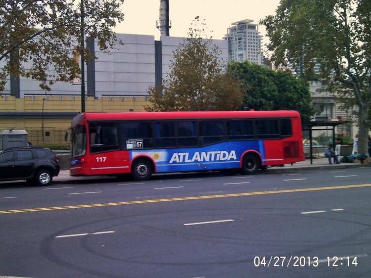 Materfer MD 128 - Atlántida
Línea 57 - Interno 117
Av. Sarmiento - La Rural de Palermo
