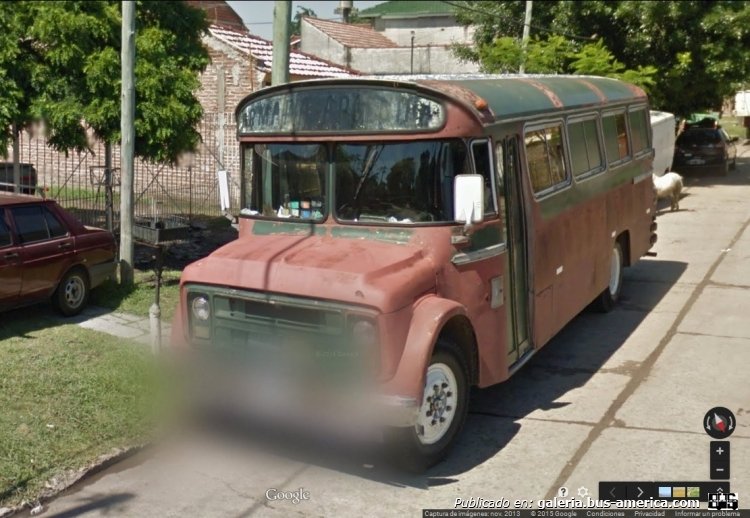 Chevrolet (G.M.A.) - A.L.A. - Particular
Ex Armada Argentina

Foto de google Street View

http://galeria.bus-america.com/displayimage.php?pid=26877
Palabras clave: Chevrolet