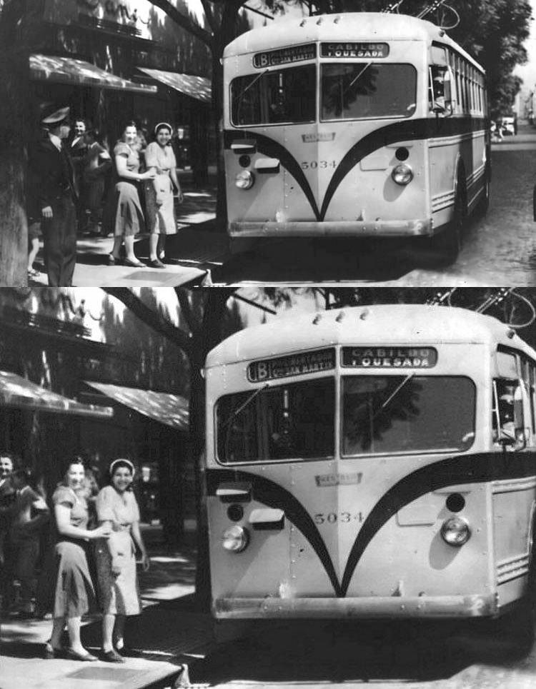 Westram W 40 (en Argentina) - C.T.C.B.A.
Línea B - Interno 5034

Fotografía archivo: diario Clarín
Palabras clave: trolebús