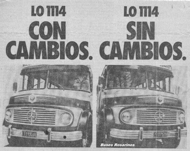 Publicidad Mercedes-Benz LO 1114
Publicidad de 1982 promocionando la versión con caja automática
