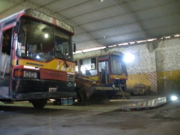 Mercedes-Benz OF 1214 - Corwin - T.U.P.E.
2 OF 1214 /45 juntos ambos carrozados por CORWIN
Son el coche 1 y 2 de TUPE, 2 of 1214/45 carrozados por 
Corwin de 1990, el 2 fundido y el 1 andando
Palabras clave: TUPE CORWIN Of1214