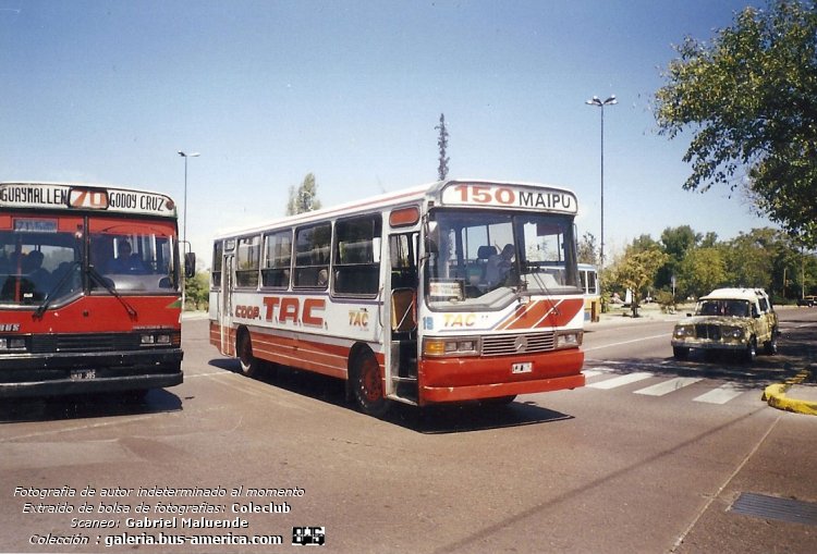 Mercedes-Benz OF 1214 - Peveri - Coop. TAC
TJY 062 - ex patente C.1524556

Línea 152 (Mendoza), interno 19

Fotógrafo: desconocido al momento
Extraído de bolsa de fotografías del Coleclub
Scaneo: Gabriel Maluende
Colección: www.bus-america.com
