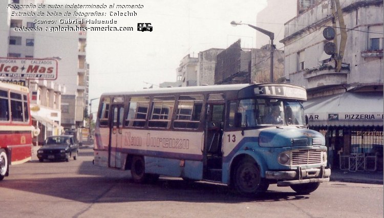 Mercedes-Benz LO 1114 - Bi-Met - San Lorenzo
WGL105 - ex patente B.1829303
[url=https://bus-america.com/galeria/displayimage.php?pid=63537]https://bus-america.com/galeria/displayimage.php?pid=63537[/url]

Línea 310 (Prov. Buenos Aires), interno 13
Ex línea 170 (Buenos Aires), interno 127

Fotógrafo: desconocido al momento
Extraído de bolsa de fotografías del Coleclub
Scaneo: Gabriel Maluende
Colección: www.bus-america.com
