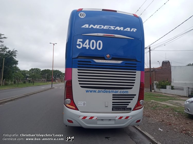 Mercedes-Benz O 500 RSD - Marcopolo New G7 Paradiso 1800 DD - Andesmar
[url=https://bus-america.com/galeria/displayimage.php?pid=67887]https://bus-america.com/galeria/displayimage.php?pid=67887[/url]
[url=https://bus-america.com/galeria/displayimage.php?pid=67889]https://bus-america.com/galeria/displayimage.php?pid=67889[/url]

Andesmar, interno 5400

Fotografía y gentileza: Christian "Glaychris" Louys

"No se cual fue el primero, pero de los primeros Marcopolo New G7 fabricado en Argentina. Recién salido del horno"
