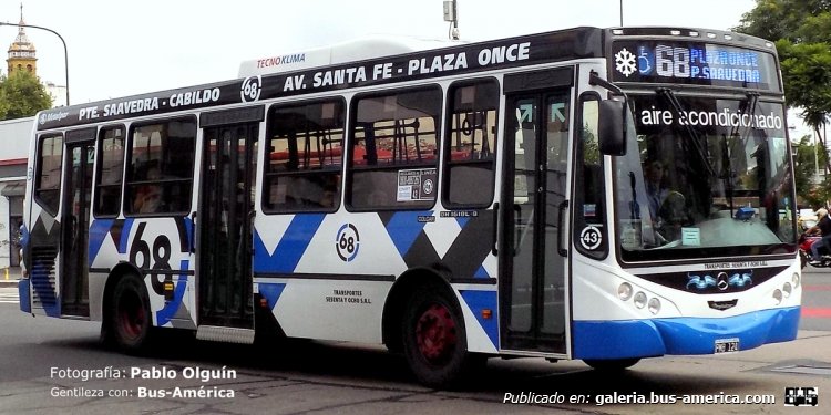 Mercedes-Benz OH 1618 L - Metalpar - Línea 68
PMB 124
Línea 68 - Interno 43
Nuevo corte de pintura

Fotografía: Pablo Olguín
