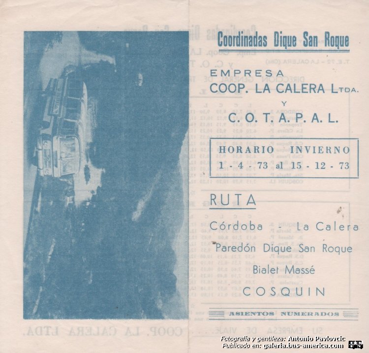 Mercedes-Benz LO 1114 frontalizado - DECAROLI - Coop. La Calera
[url=https://bus-america.com/galeria/displayimage.php?pid=47597]https://bus-america.com/galeria/displayimage.php?pid=47597[/url]

Horarios 1973 invierno

Colección y gentileza: Antonio Pavlovcic


Archivo originalmente posteado entre febrero 2018 & agosto 2019
