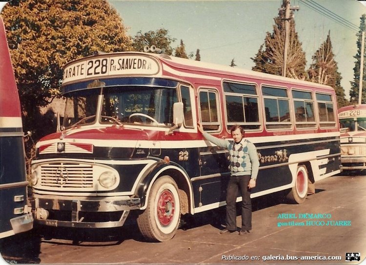 Mercedes-Benz LO 1114 - La Nueva Estrella - Expreso Paraná
C.962928
http://galeria.bus-america.com/displayimage.php?pid=5272
http://galeria.bus-america.com/displayimage.php?pid=5273
http://galeria.bus-america.com/displayimage.php?pid=41305
http://galeria.bus-america.com/displayimage.php?pid=41313

Línea 228 - Interno 22

Fotografía: Hugo Juárez
Gestión: Ariel Demarco
