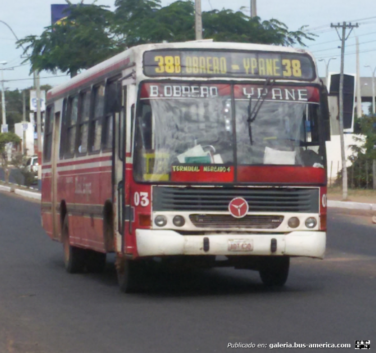 Mercedes-Benz OF - Marcopolo Torino GV (en Paraguay) - Mariscal López
¿ADT620?
Línea 38 - Interno 3
