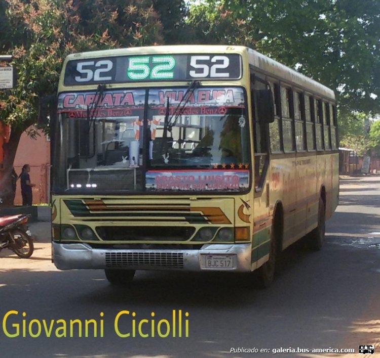 Mercedes-Benz OF 1721 - Marcopolo Torino GV (en Paraguay) - La Candelaria Capiatá , Linea 52 , Interno 9914
BJC 517
http://galeria.bus-america.com/displayimage.php?pid=37619

