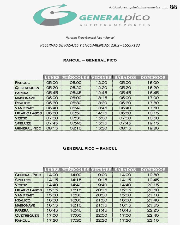 Attes. Gral. Pico
Horarios 2021
