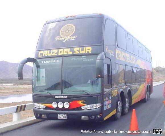 Marcopolo G6 Paradiso 1800 DD (en Perú) - Cruz del Sur
Fotógrafo: desconocido
Palabras clave: cruz del sur