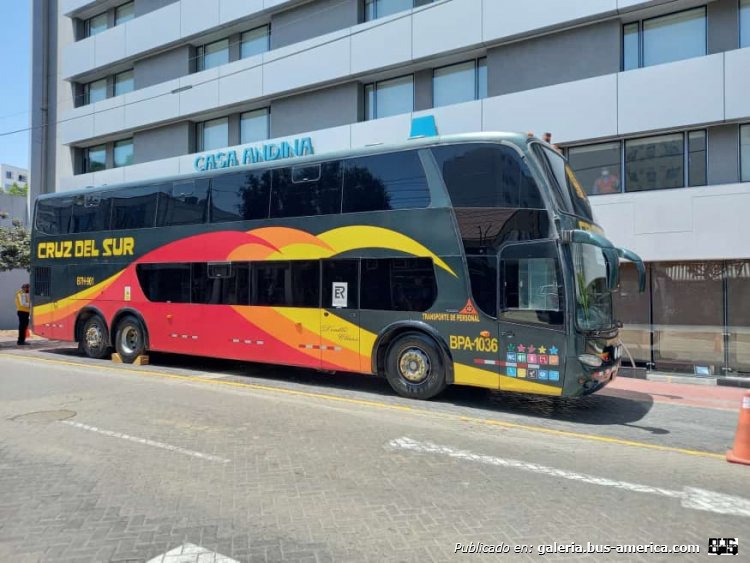 Marcopolo G6 Paradiso 1800 DD (en Perú) - Cruz del Sur
Fotógrafo: desconocido
Palabras clave: cruz del sur