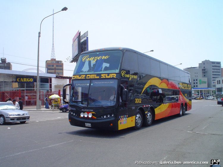 Scania K - Busscar Panorámico DD (en Perú) - Cruz del Sur
Fotógrafo: desconocido
Palabras clave: cruz del sur