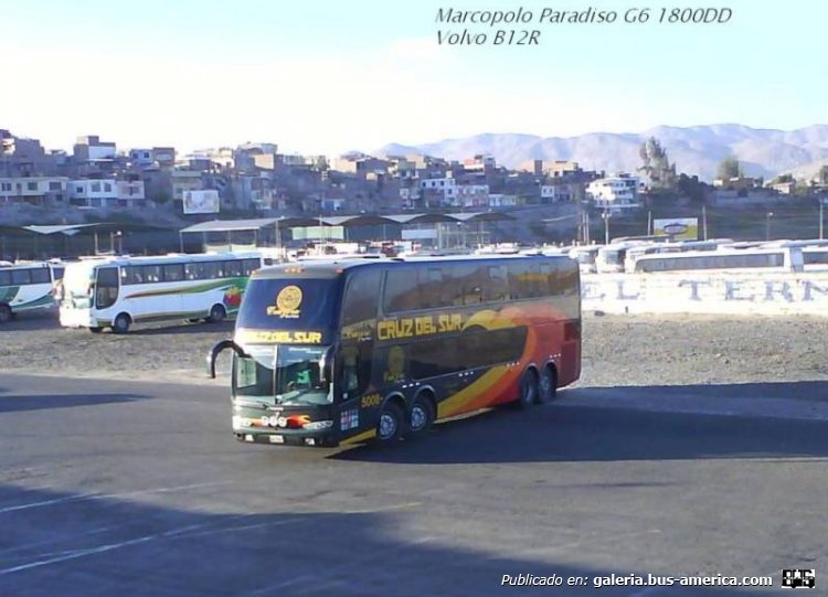 Marcopolo G6 Paradiso 1800 DD (en Perú) - Cruz del Sur
Fotógrafo: ¿?
Palabras clave: cruz del sur