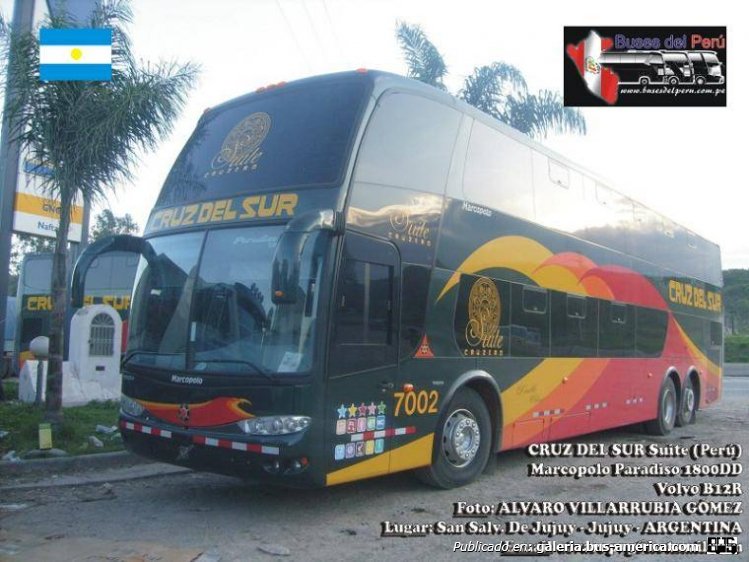 Marcopolo G6 Paradiso 1800 DD (para Perú) - Cruz del Sur
Fotógrafo: Alvaro Villarrubia Gómez
Extraído de: Buses del Perú
Palabras clave: cruz del sur