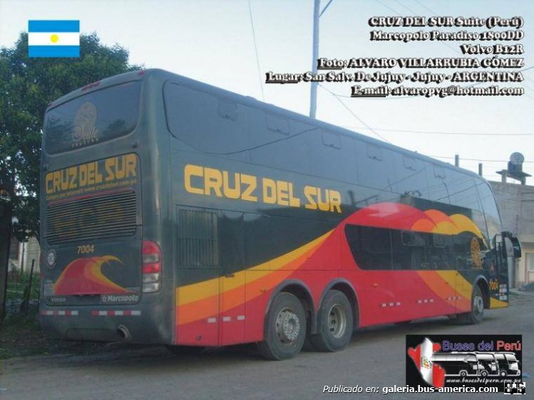Marcopolo G6 Paradiso 1800 DD (para Perú) - Cruz del Sur
Fotógrafo: Alvaro Villarrubia Gómez
Extraído de: Buses del Perú
Palabras clave: cruz del sur