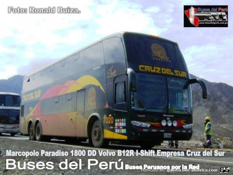 Marcopolo G6 Paradiso 1800 DD (en Perú) - Cruz del Sur
Fotógrafo: Ronald Buiza
Extraído de: Buses del Perú
Palabras clave: cruz del sur