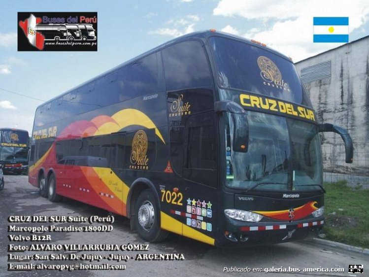 Marcopolo G6 Paradiso 1800 DD (para Perú) - Cruz del Sur
Fotógrafo: Alvaro Villarrubia Gómez
Extraído de: Buses del Perú
Palabras clave: cruz del sur