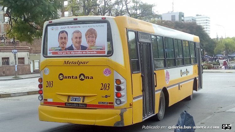 Mercedes-Benz OF 1418 - Metalpar Tronador 2010 - Santa Ana
PGN 849

Línea 8 (San Salvador de Jujuy), interno 203
