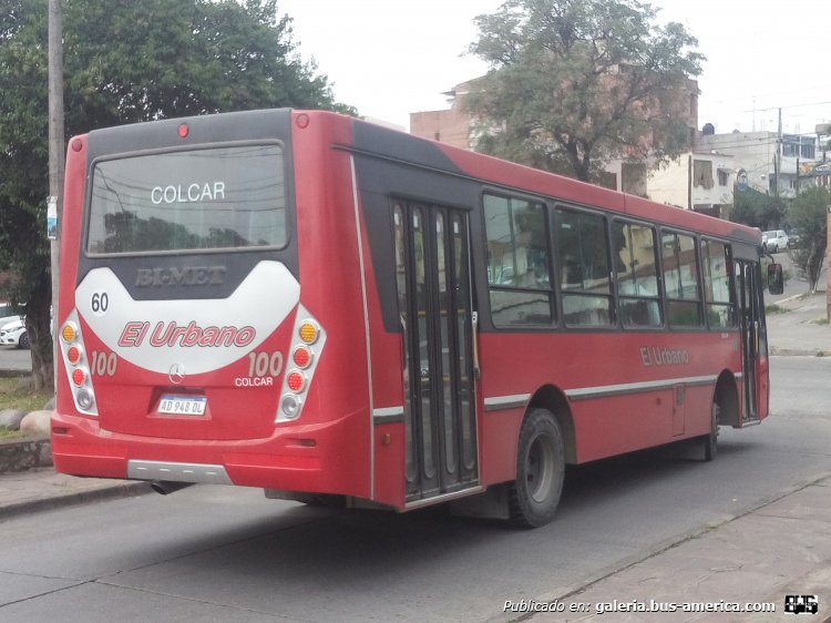 Mercedes-Benz OF 1621 - Bimet 2010 - El Urbano
AD 948 OL

El Urbano, interno 100 (Parte de Atras)
