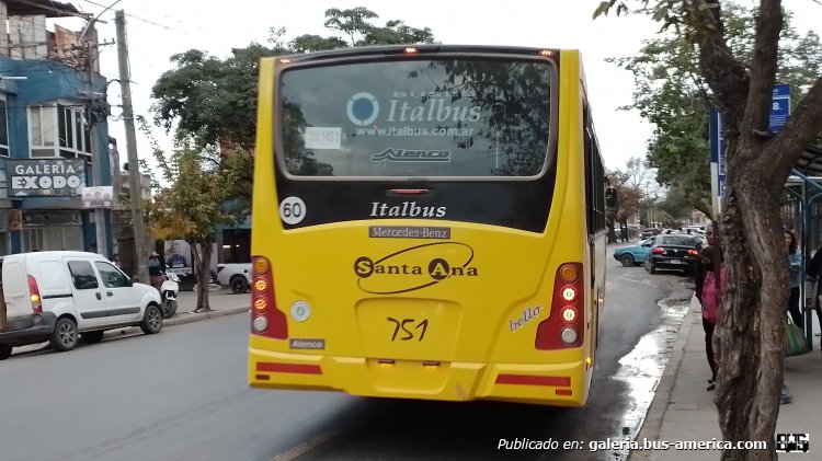 Mercedes-Benz OF 1621 - Italbus Bello - Santa Ana
Sín Patente

Línea 49 (S.S. de Jujuy), interno 751
Parte de Atras
