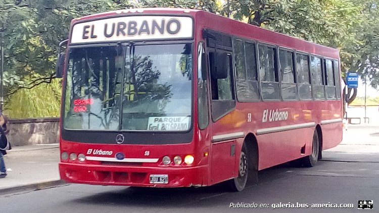 Mercedes-Benz OF 1418 - Nuovobus - El Urbano
JOU 621

Línea 14 (San Salvador de Jujuy), interno 58
Ex Interno 49 de Empresa Mayo de San Juan
