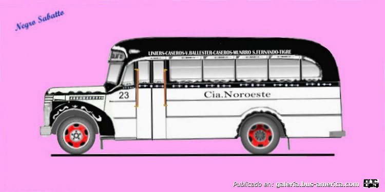 Chevrolet AK - La Maravilla - Cía. Noroeste
Línea 143 (Prov. Buenos Aires), interno 23
(Hoy línea 343)
