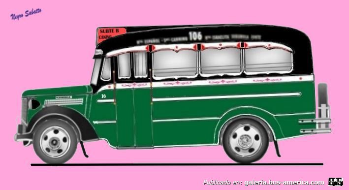 Oldsmobile - Galbiatti & Fracchia - Colectiveros Unidos
Línea 106 (Buenos Aires), interno 16
