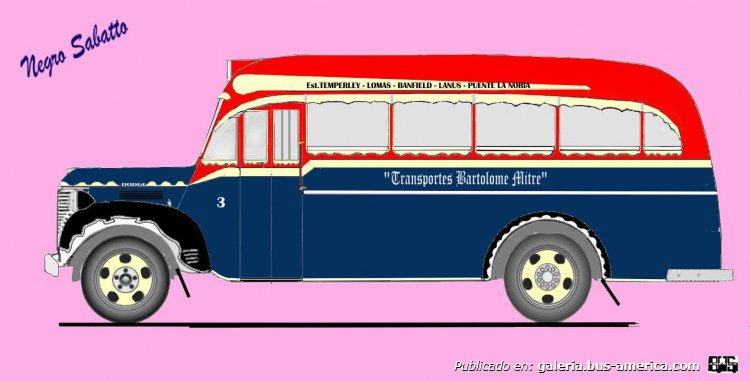 Dodge 1947 - Agosti - M.O. Mitre
Línea 118 (prov. Buenos Aires), interno 3
