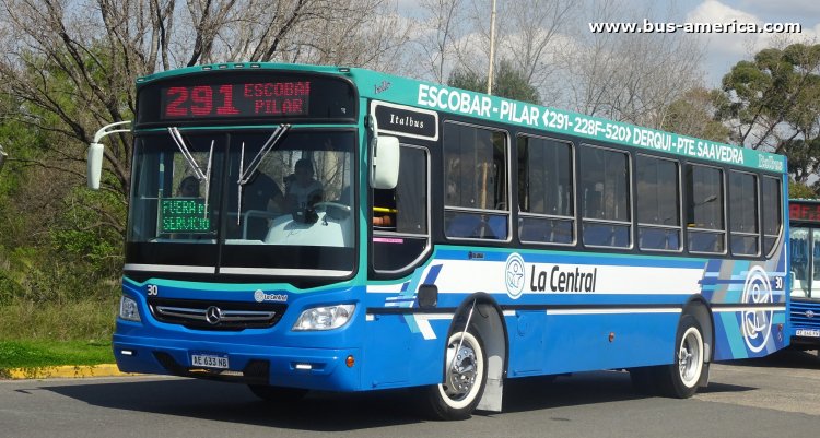 Mercedes-Benz OF 1621 - Italbus Bello - La Central
AE 633 NB

Línea 291 (Prov. Buenos Aires), interno 30
