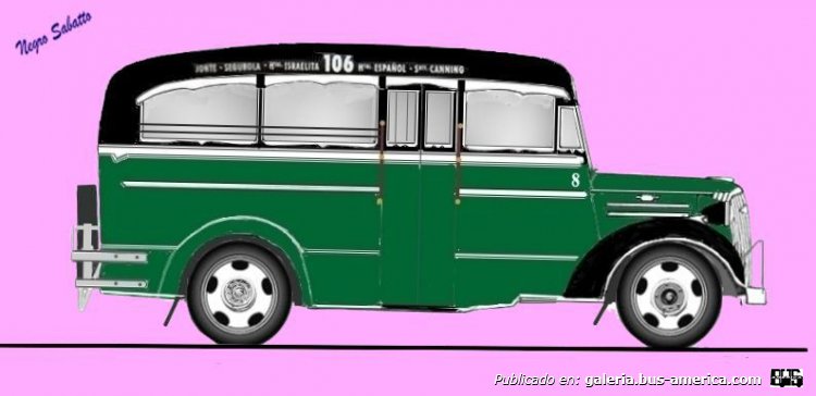 Chevrolet Master - Puletti - Colectiveros Unidos
Línea 106 (Buenos Aires), interno 8
