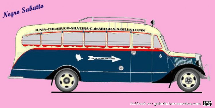 Ford V8 - Puletti - Flecha de Oro
Línea 191 (Prov. Buenos Aires), interno 6
