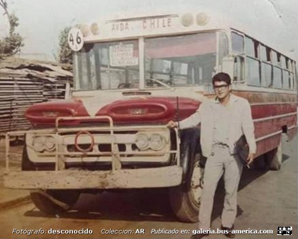 Chevrolet Viking - Franklin IBF - Av. Chile
Línea 46 (Santiago)

Fotógrafo: desconocido, se buscan datos del mismo
Colección: A.R.


Puede conocer la historia de esta carrocera en: [url=https://www.bus-america.com/CHcarrocerias/Franklin/Franklin-histo.php]Historia de carrocerías Franklin[/url]
