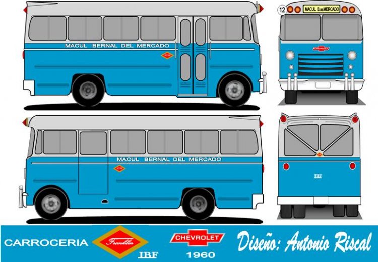 Chevrolet - Franklin IBF - Macul Bernal del Campo
Dibujo: Antonio Riscal

Puede conocer la historia de esta carrocera en: [url=https://www.bus-america.com/CHcarrocerias/Franklin/Franklin-histo.php]Historia de carrocerías Franklin[/url]
