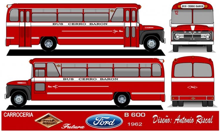 Ford B 600 - Franklin IBF - Cerro Baron
Cerro Baron (Valparaíso)

Dibujo: Antonio Riscal

Puede conocer la historia de esta carrocera en: [url=https://www.bus-america.com/CHcarrocerias/Franklin/Franklin-histo.php]Historia de carrocerías Franklin[/url]
