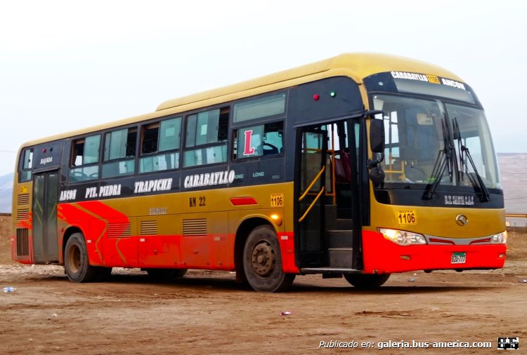 King Long XMQ6120BCW4 (en Perú) - Saeta
B2U-777

Línea 1106 (Lima) , padrón 124
