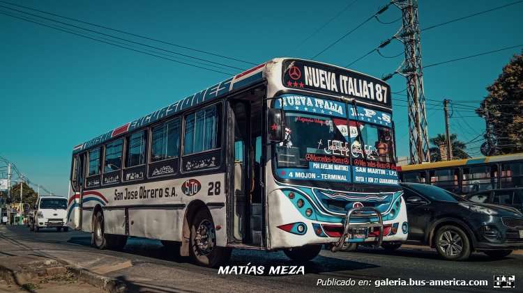 Mercedes-Benz OF 1417 - Ugarte Americano (en Paraguay) - San José Obrero
¿BUL 484?

Línea 187 (Asunción), interno 28
